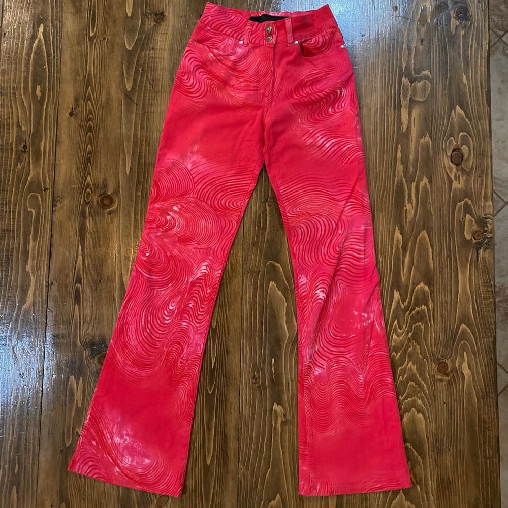 Votre Nom hot pink boot cut jeans